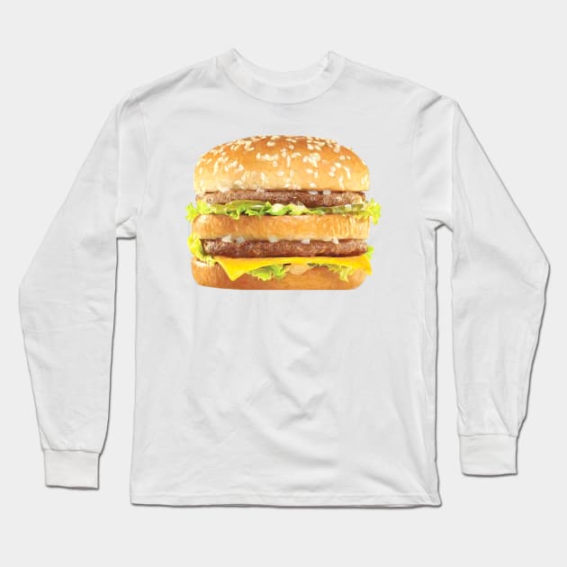 Big Mac Painting Long Sleeve T-Shirt by DesignDLW